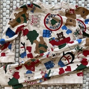 H&M Festive Holiday winter Christmas Sweatshirt and Pants Set sweatsuit bear